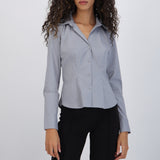 Camisa manga larga detalle cortes