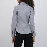 Camisa manga larga detalle cortes