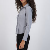 Camisa manga larga detalle cortes