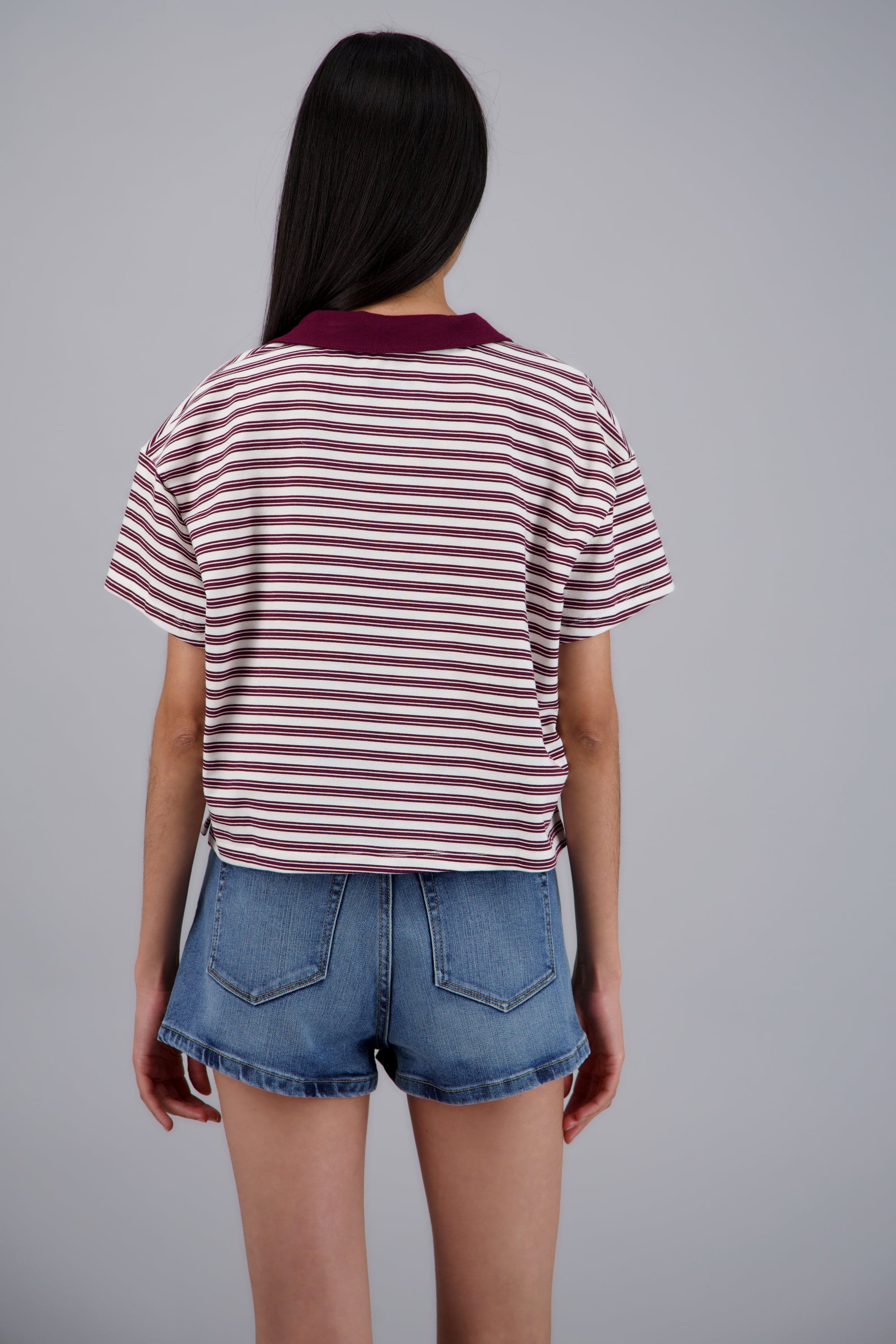 Polo boxy lineas incono disney VINO COMBO