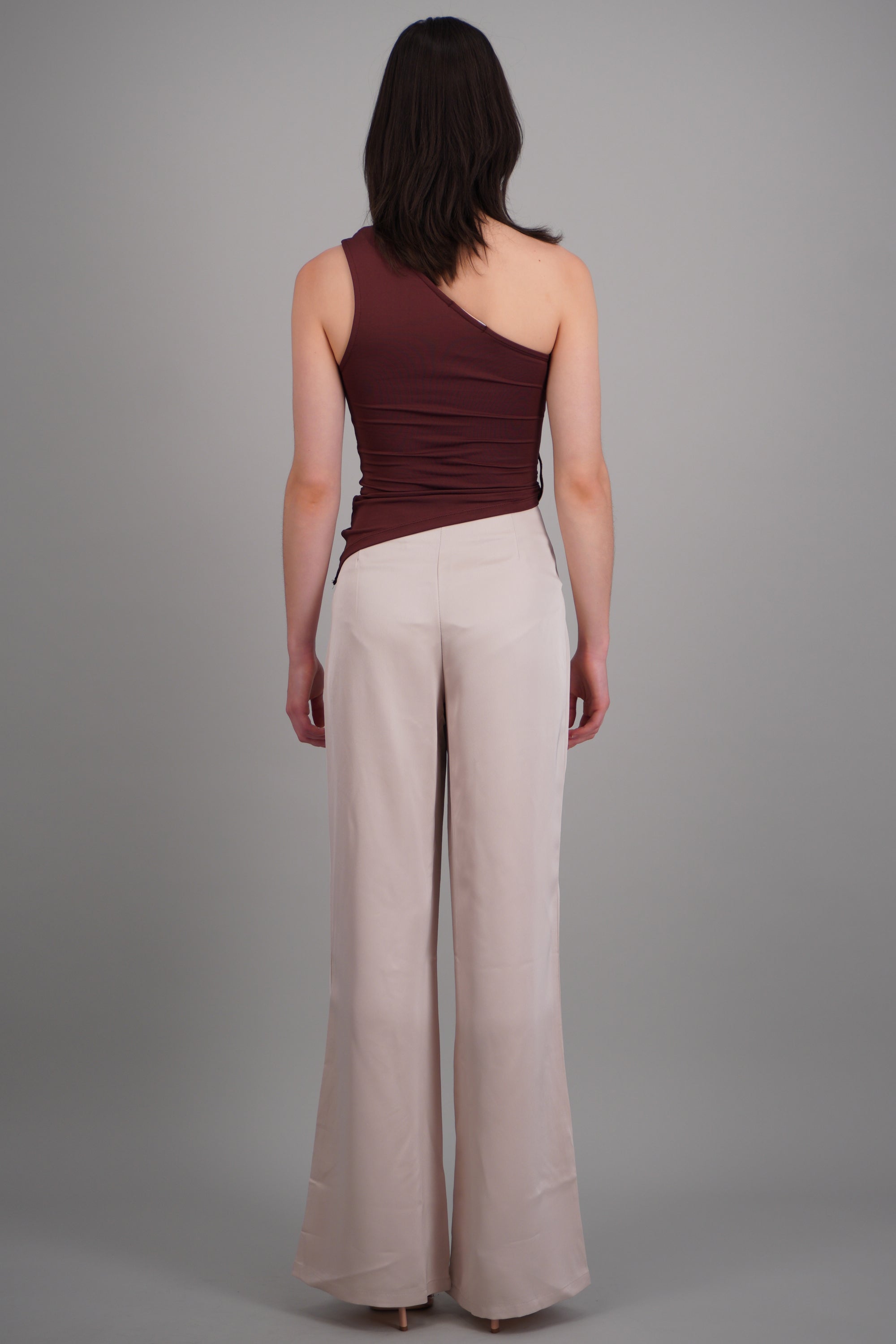 Pantalón satinado HUESO