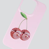 Funda iph 16 pro cerezas disco