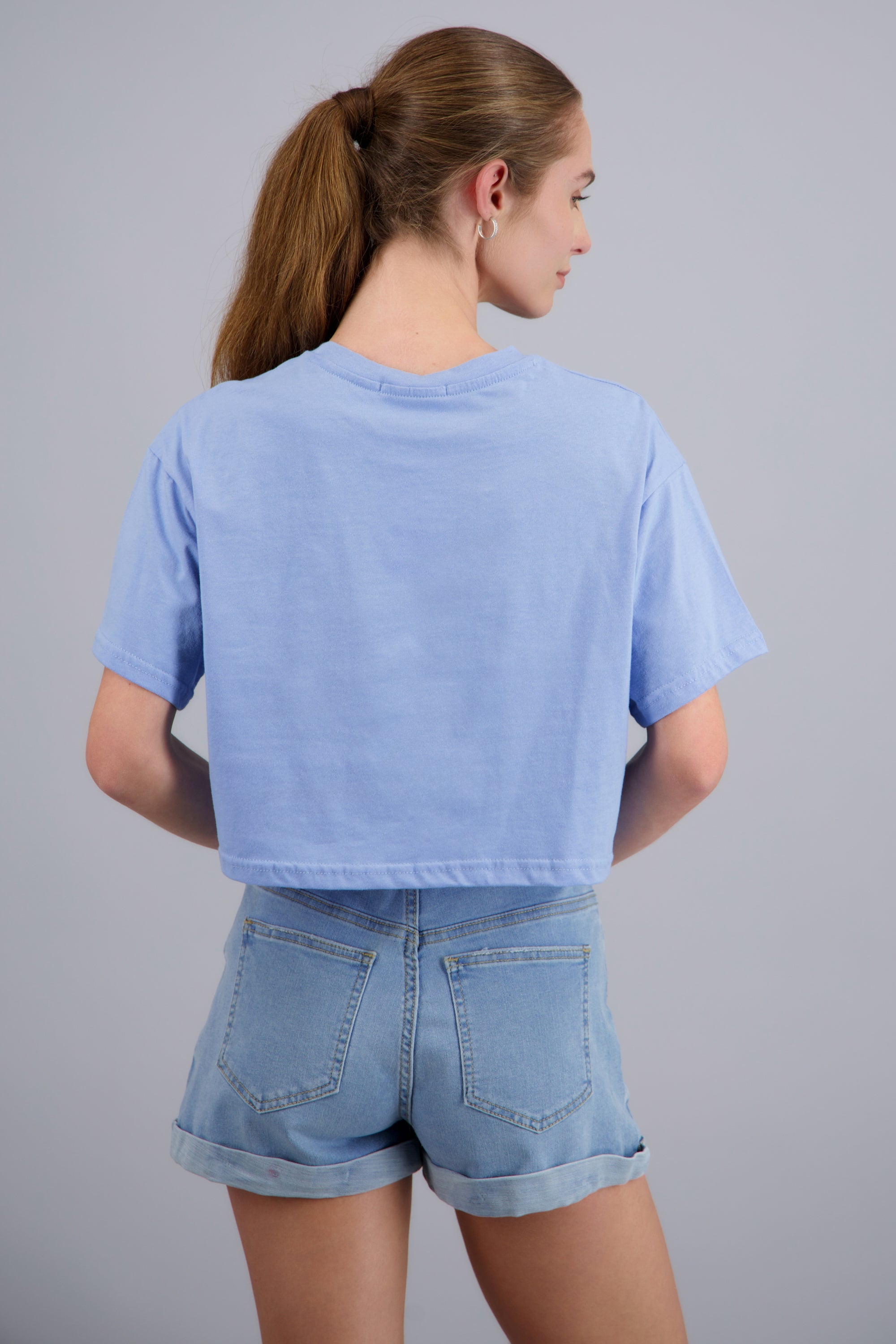 Playera boxy estampado new york AZUL PASTEL