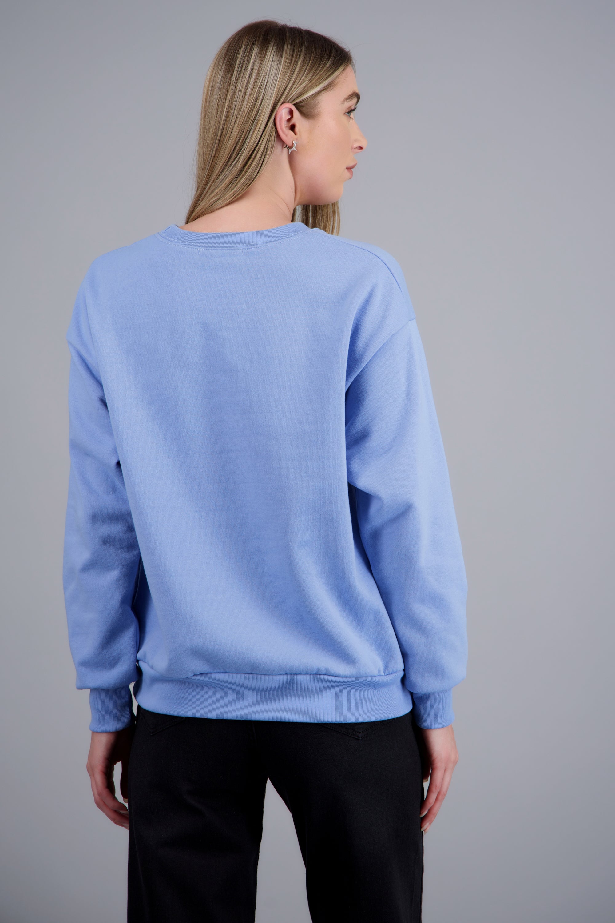 Sudadera oversized estampado new york AZUL CIELO