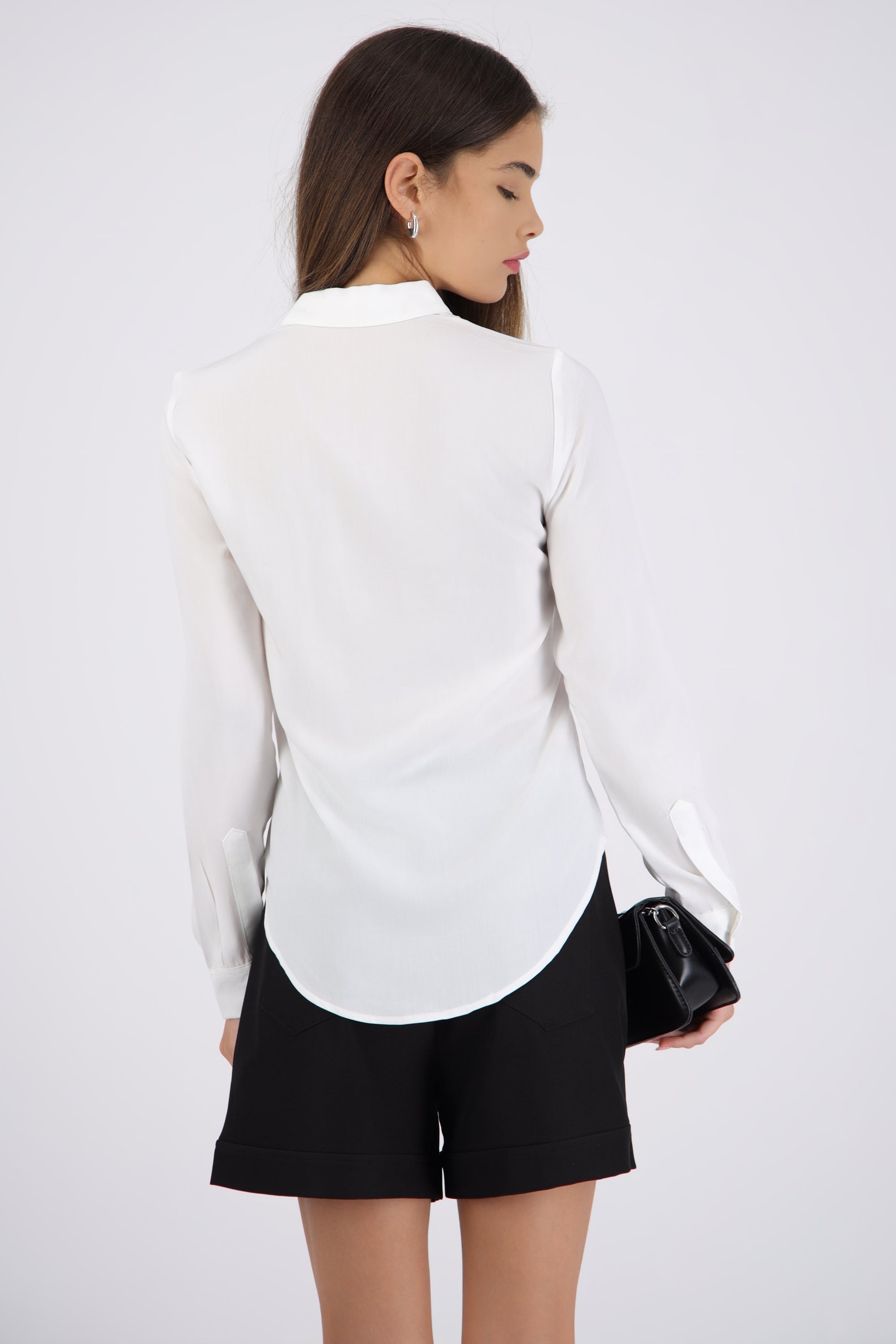 Camisa manga larga lisa HUESO