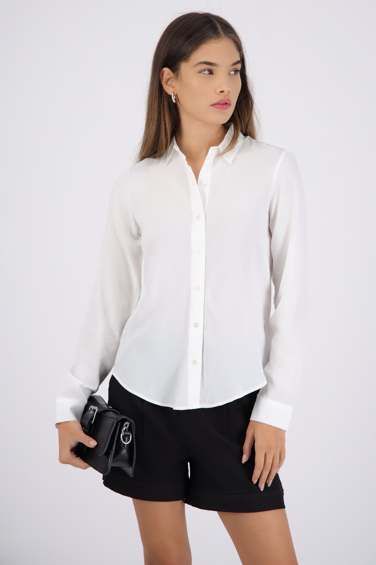 Camisa manga larga lisa HUESO