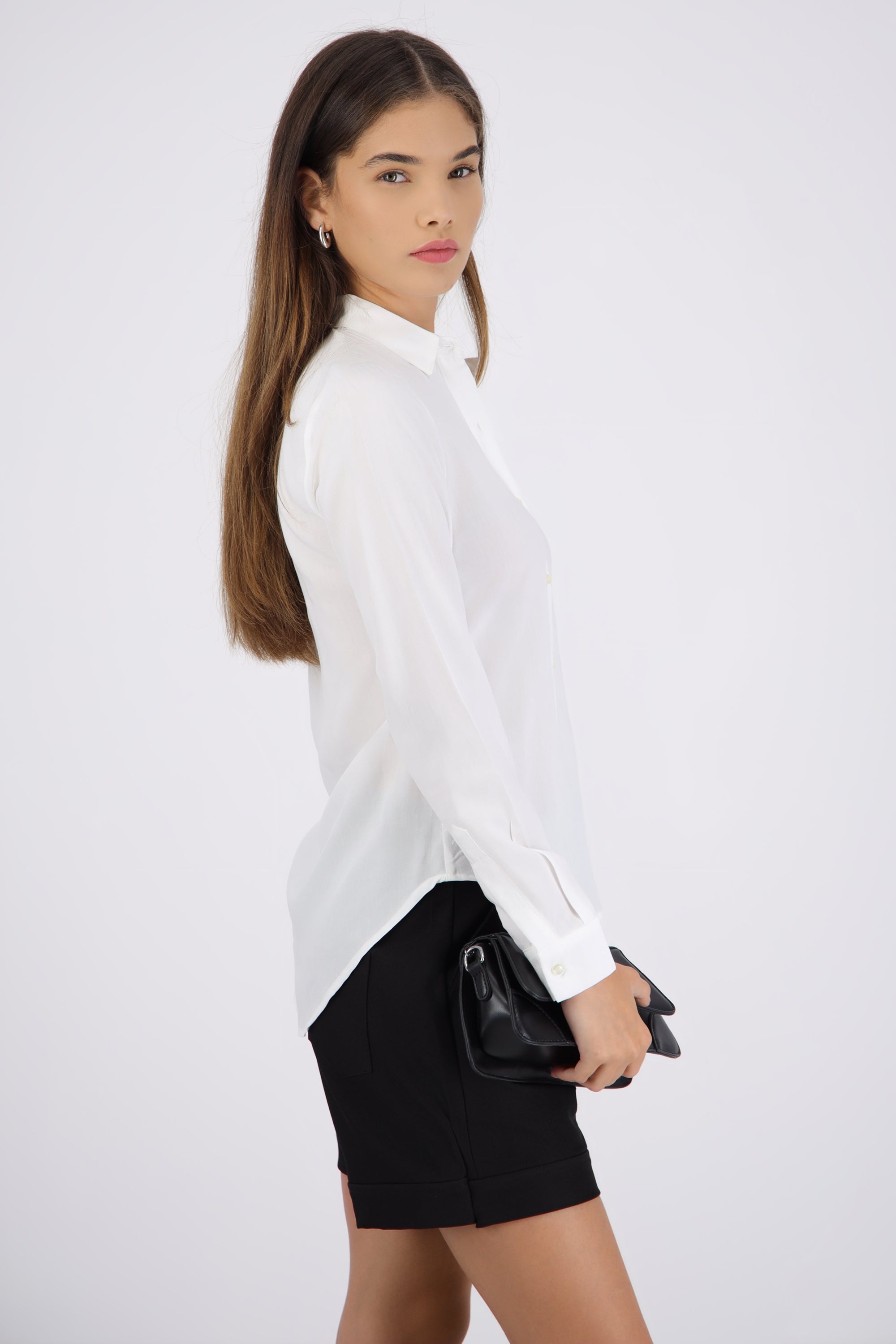 Camisa manga larga lisa HUESO