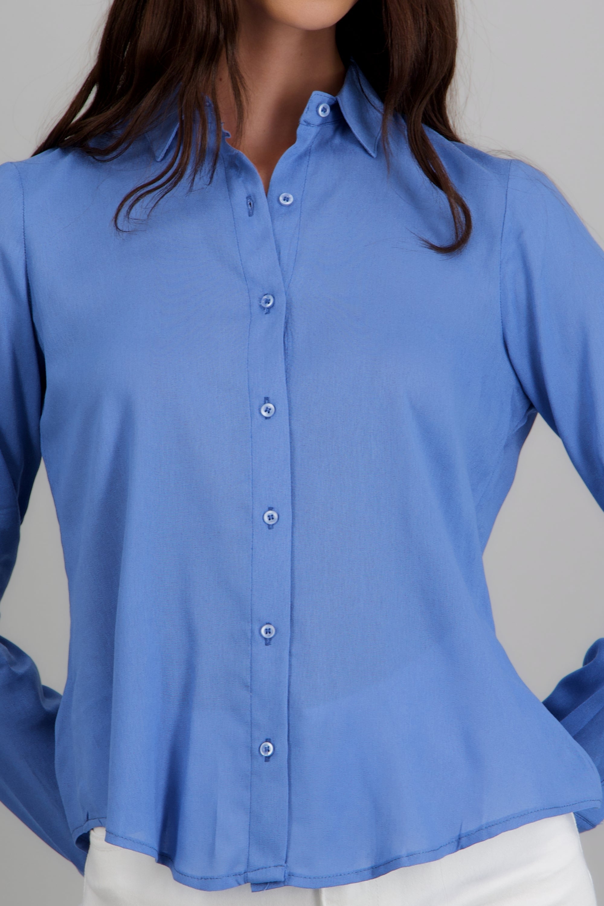 Camisa manga larga lisa INDIGO