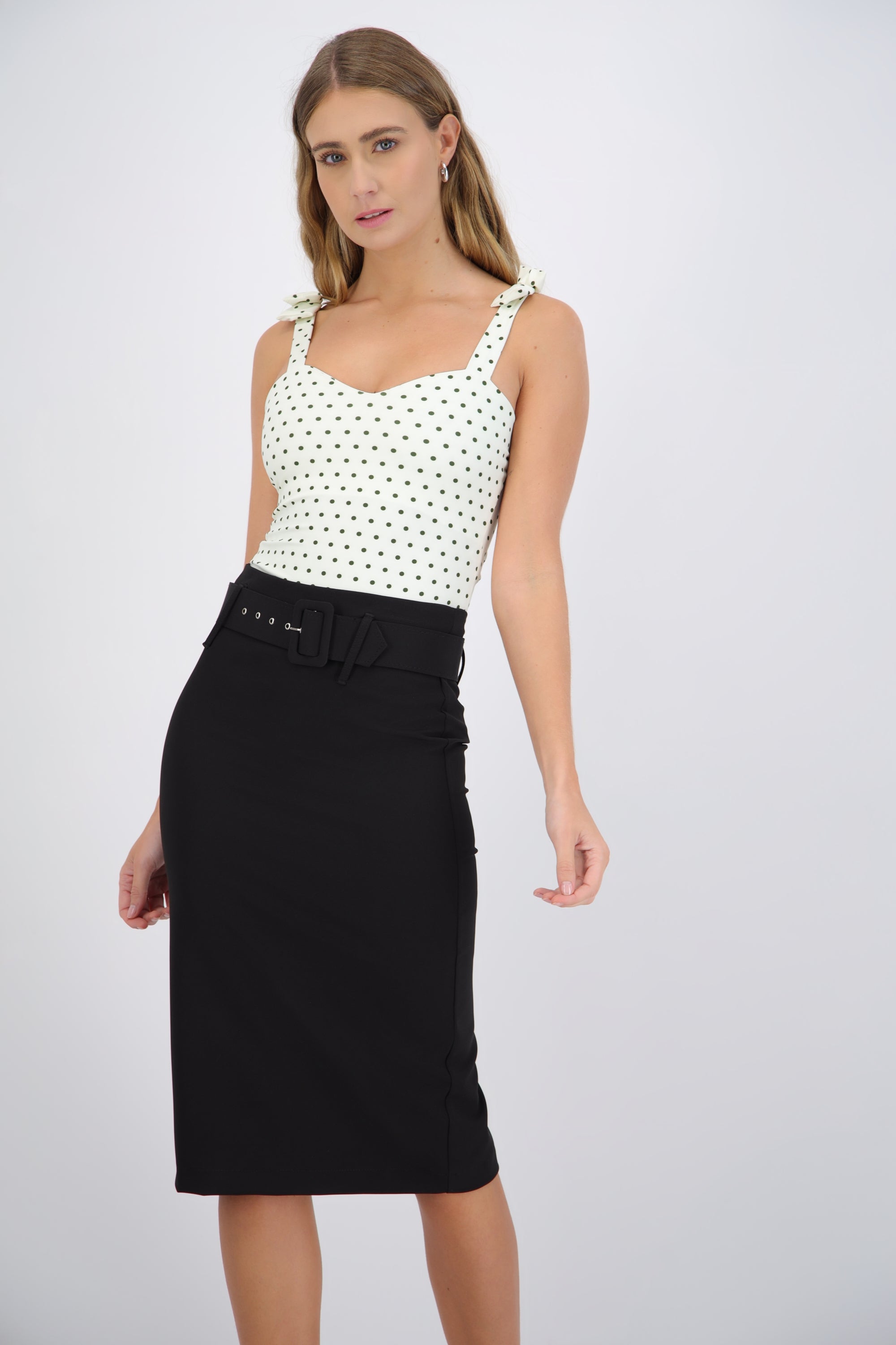 bodysuit tirante moños polka dots