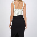 bodysuit tirante moños polka dots