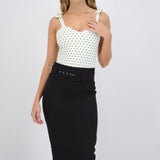 bodysuit tirante moños polka dots
