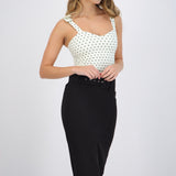 bodysuit tirante moños polka dots