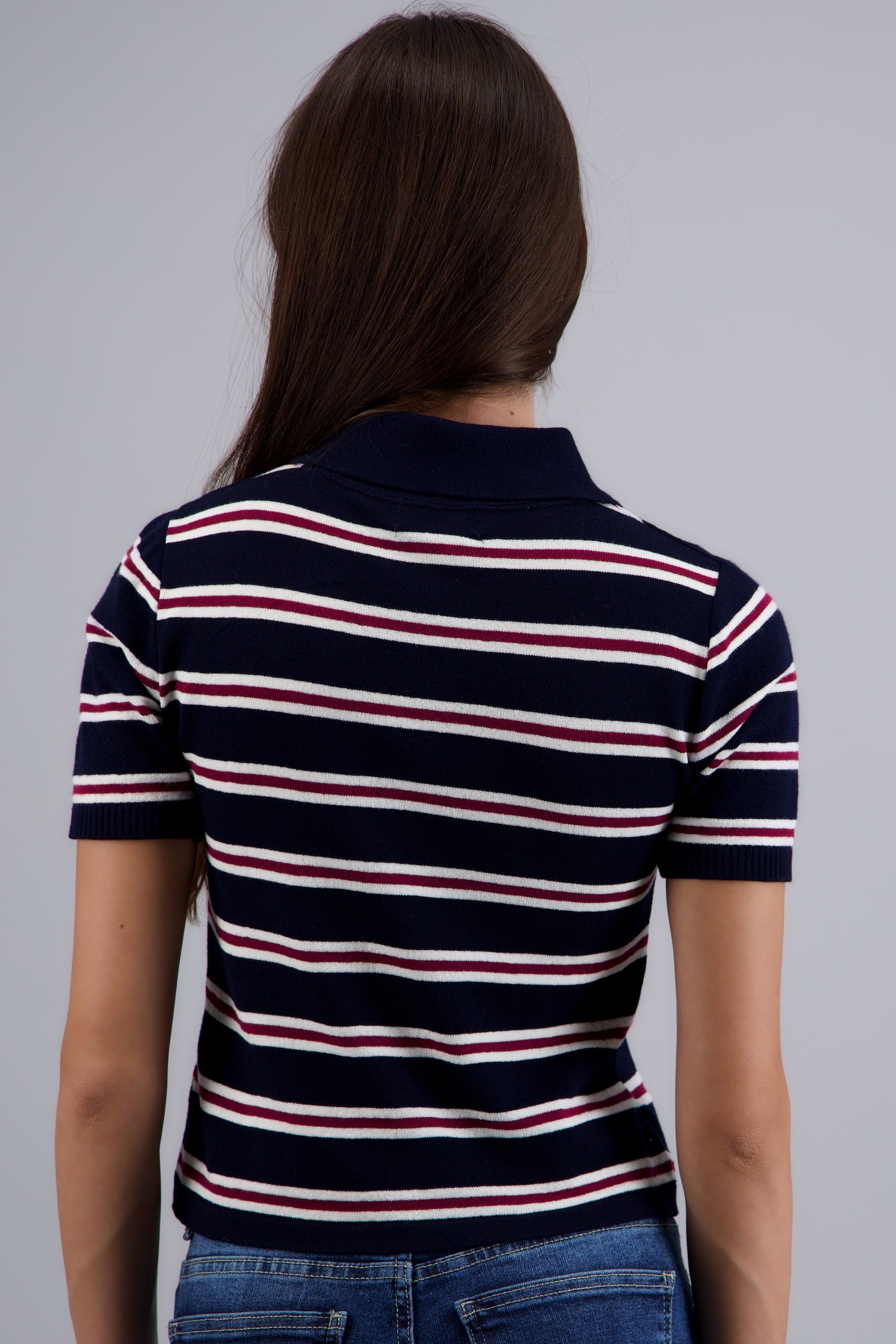 top cuello polo rayas MARINO COMBO