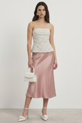 top tubo con dobles escote polka dots
