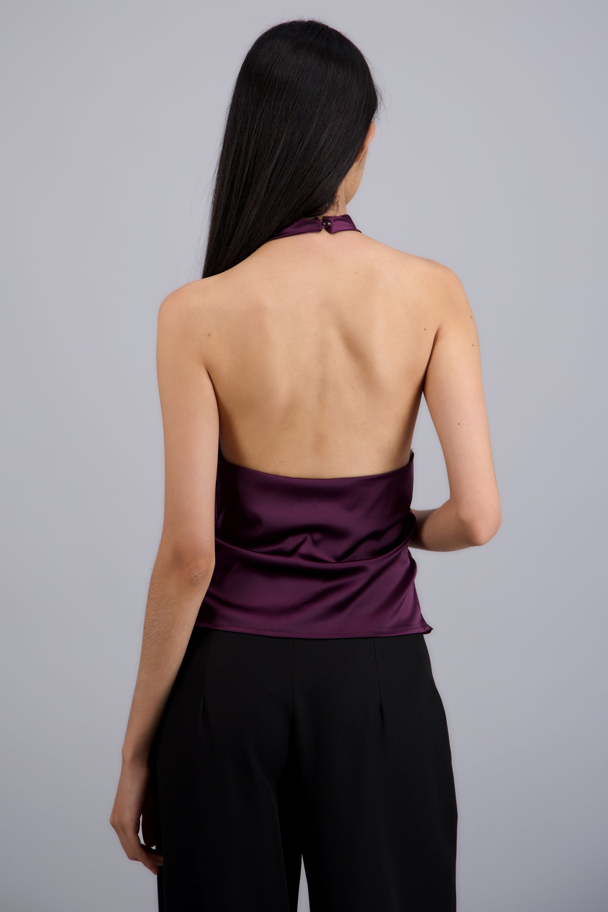 top halter cuello cascada UVA