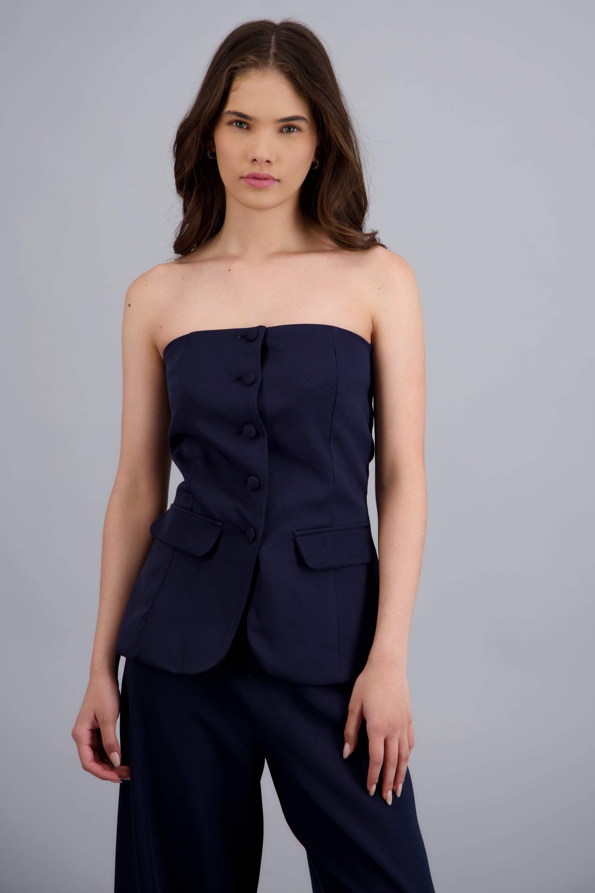 Top strapless sastreado MARINO