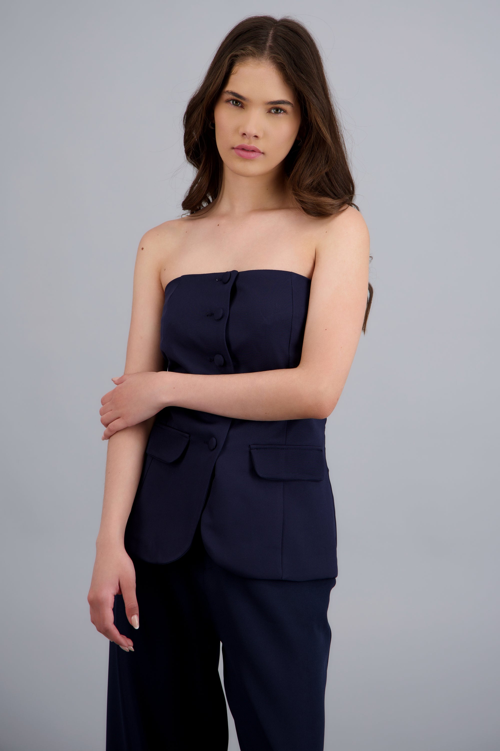 Top strapless sastreado MARINO