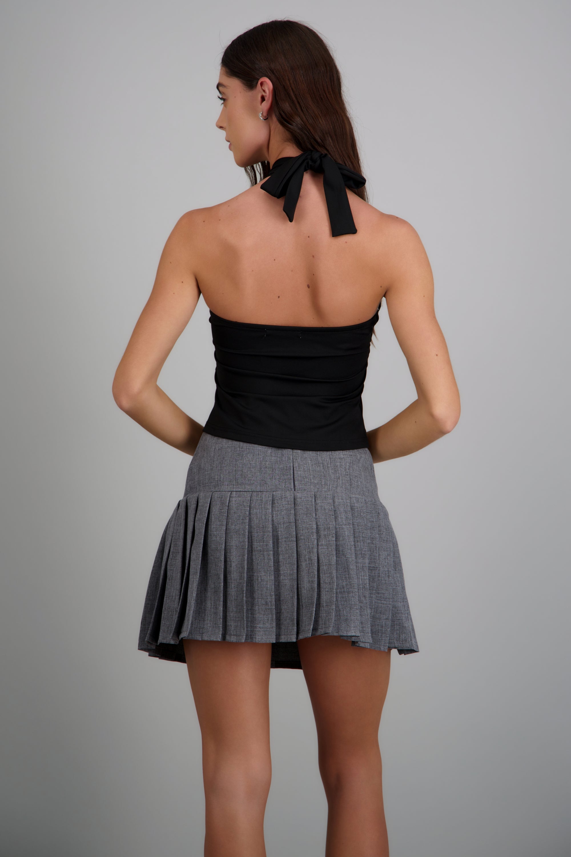 Top halter detalle herraje NEGRO