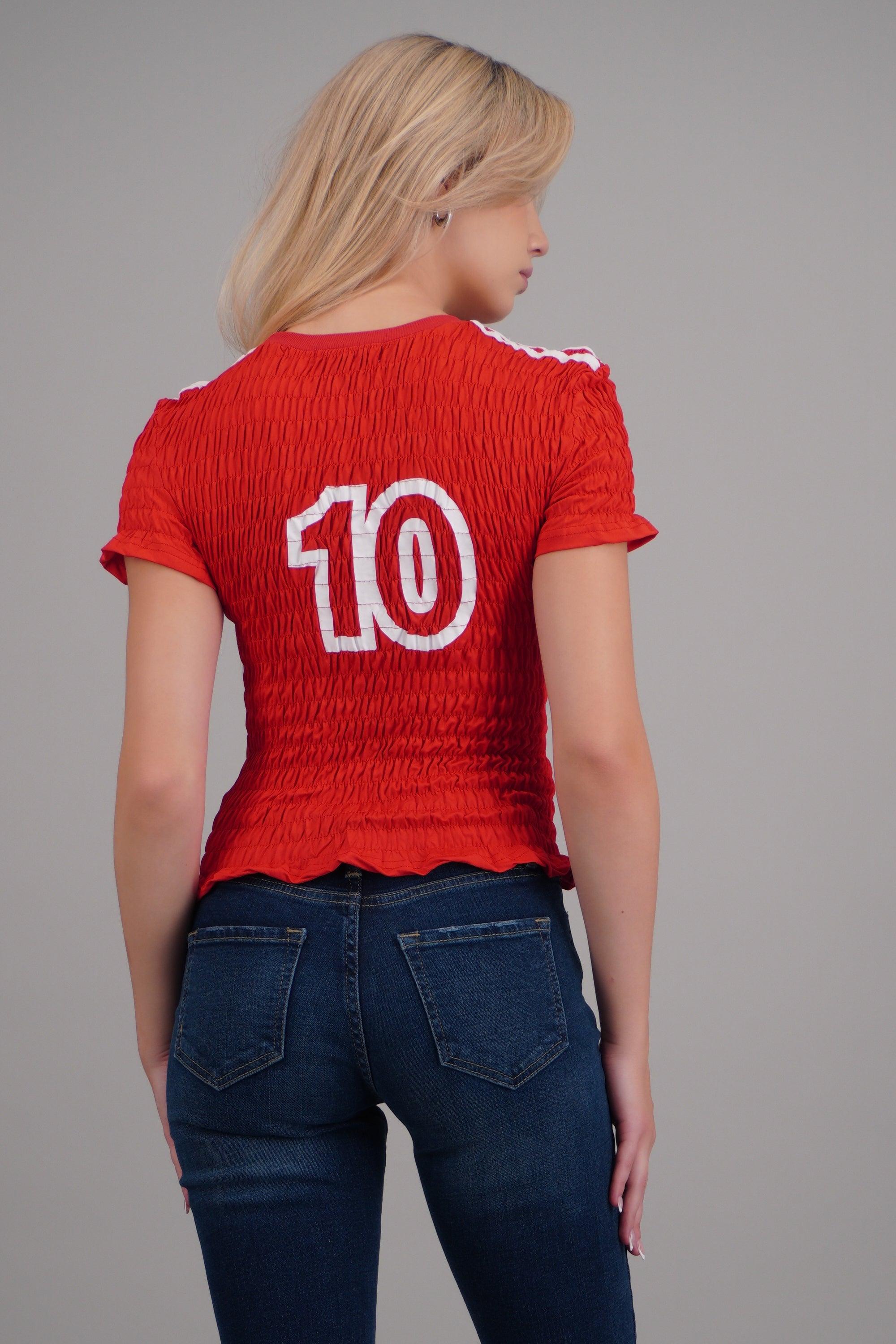 Playera full smock ROJO