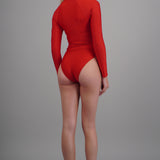 Traje de baño control de abdomen manga larga