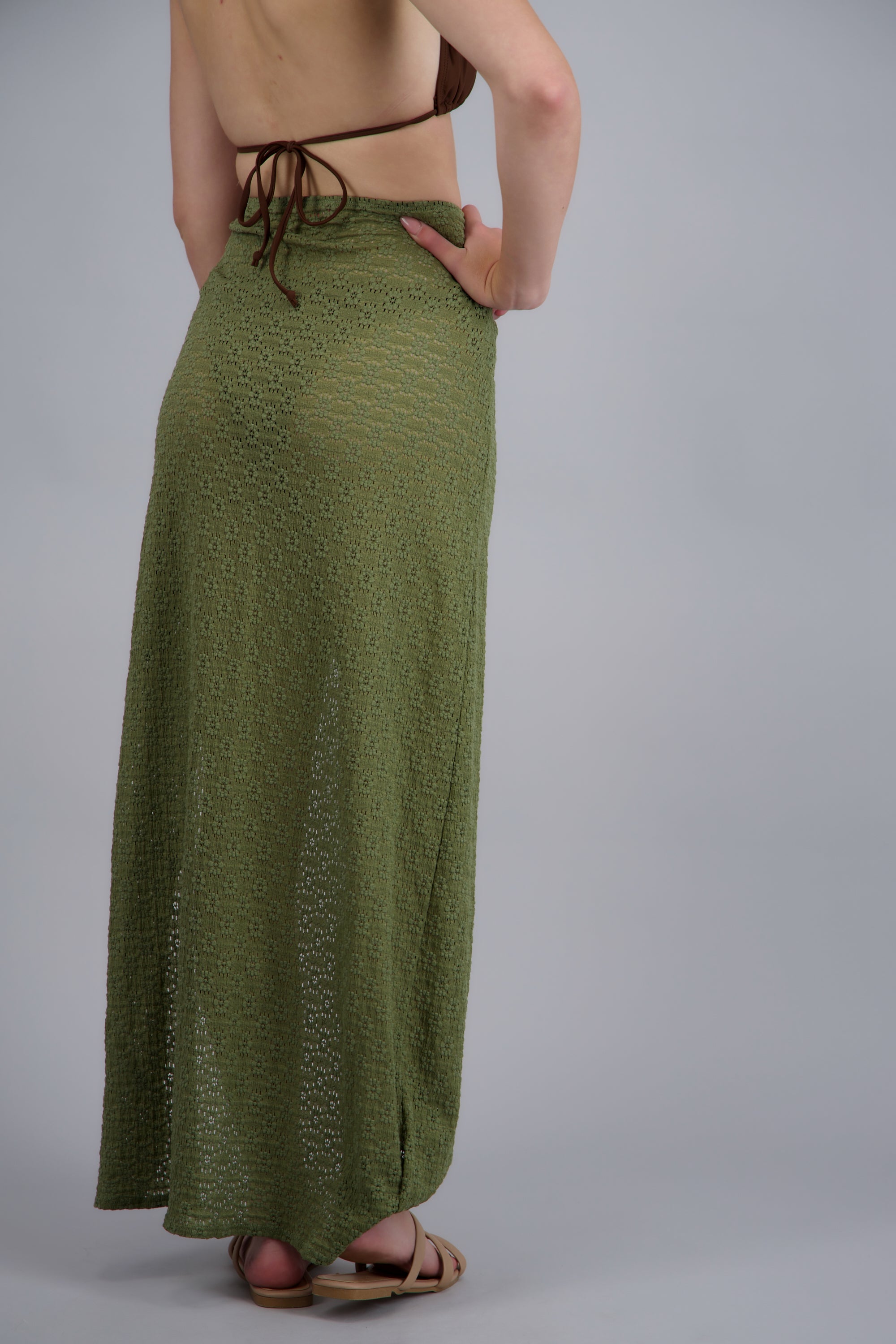 Falda pareo crochet nudo OLIVO