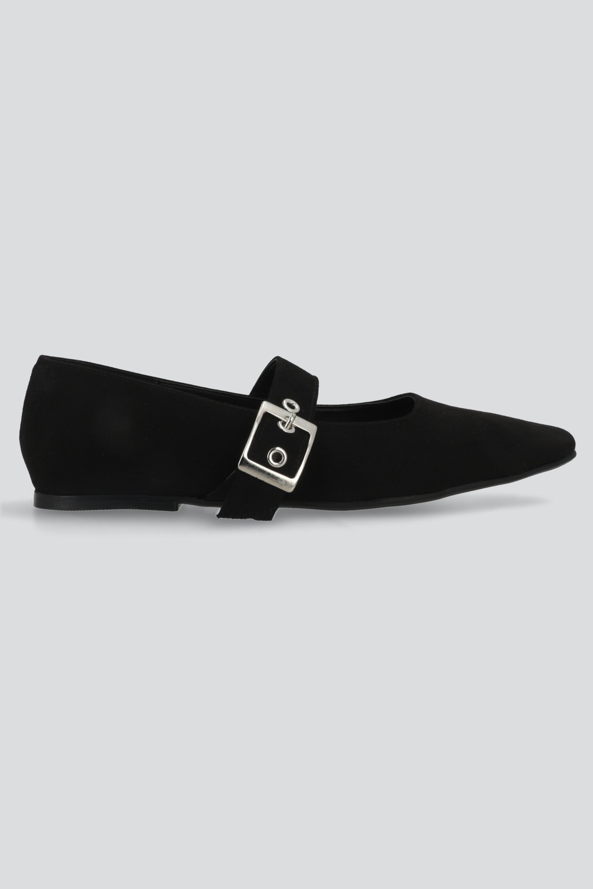 Flat mary jane hebilla ancha NEGRO