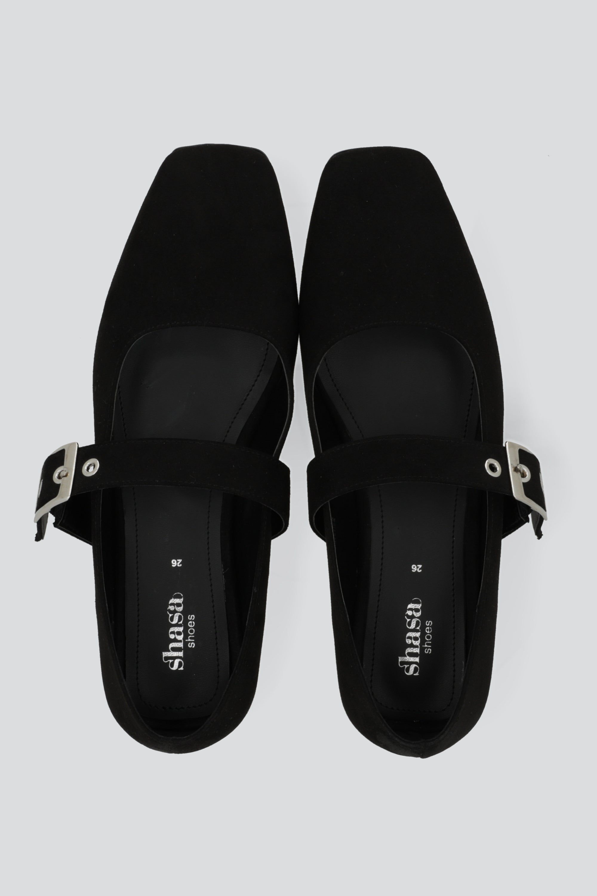 Flat mary jane hebilla ancha NEGRO