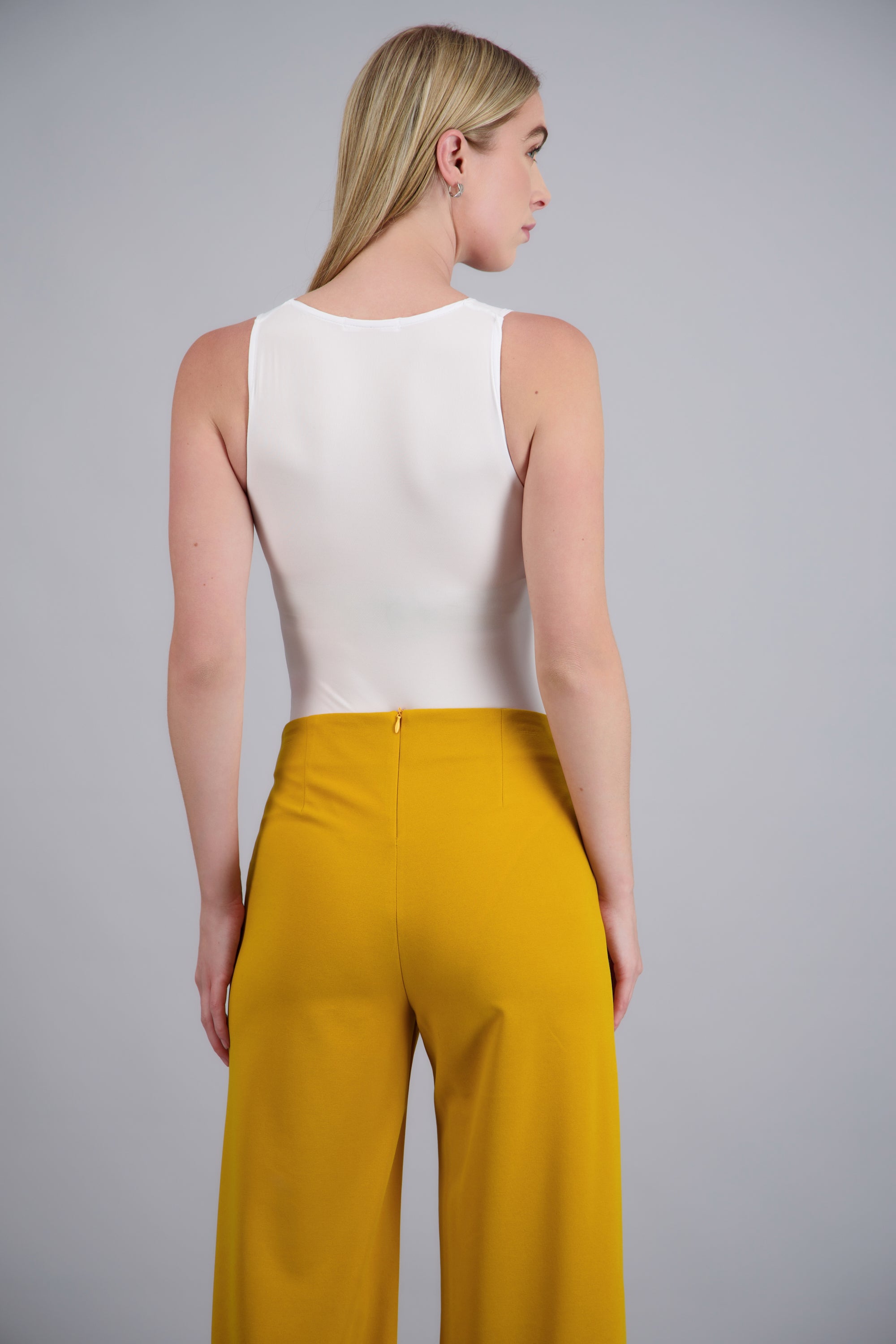 Body cuello redondo sin mangas BLANCO