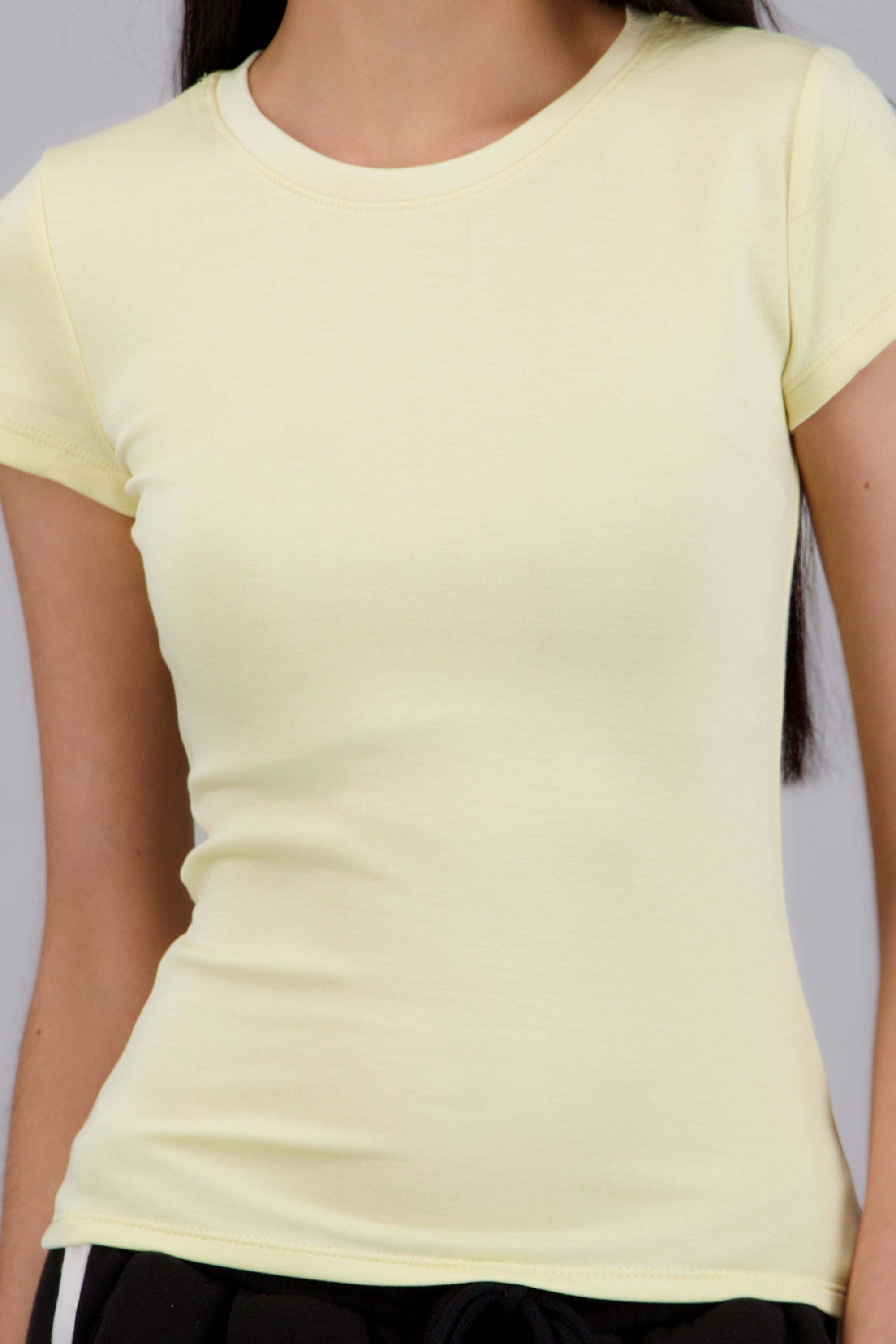 Top modal manga corta AMARILLO PASTEL