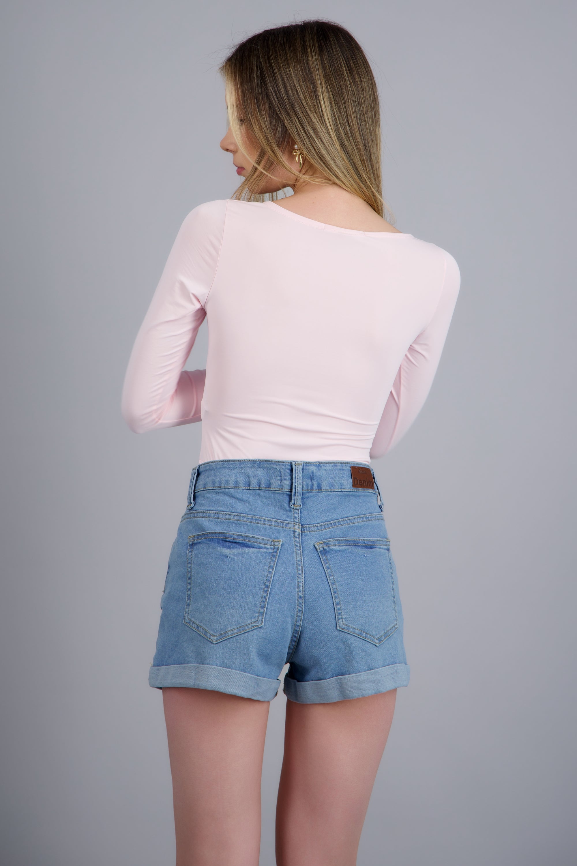 Bodysuit escote cuadrado ROSA PASTEL