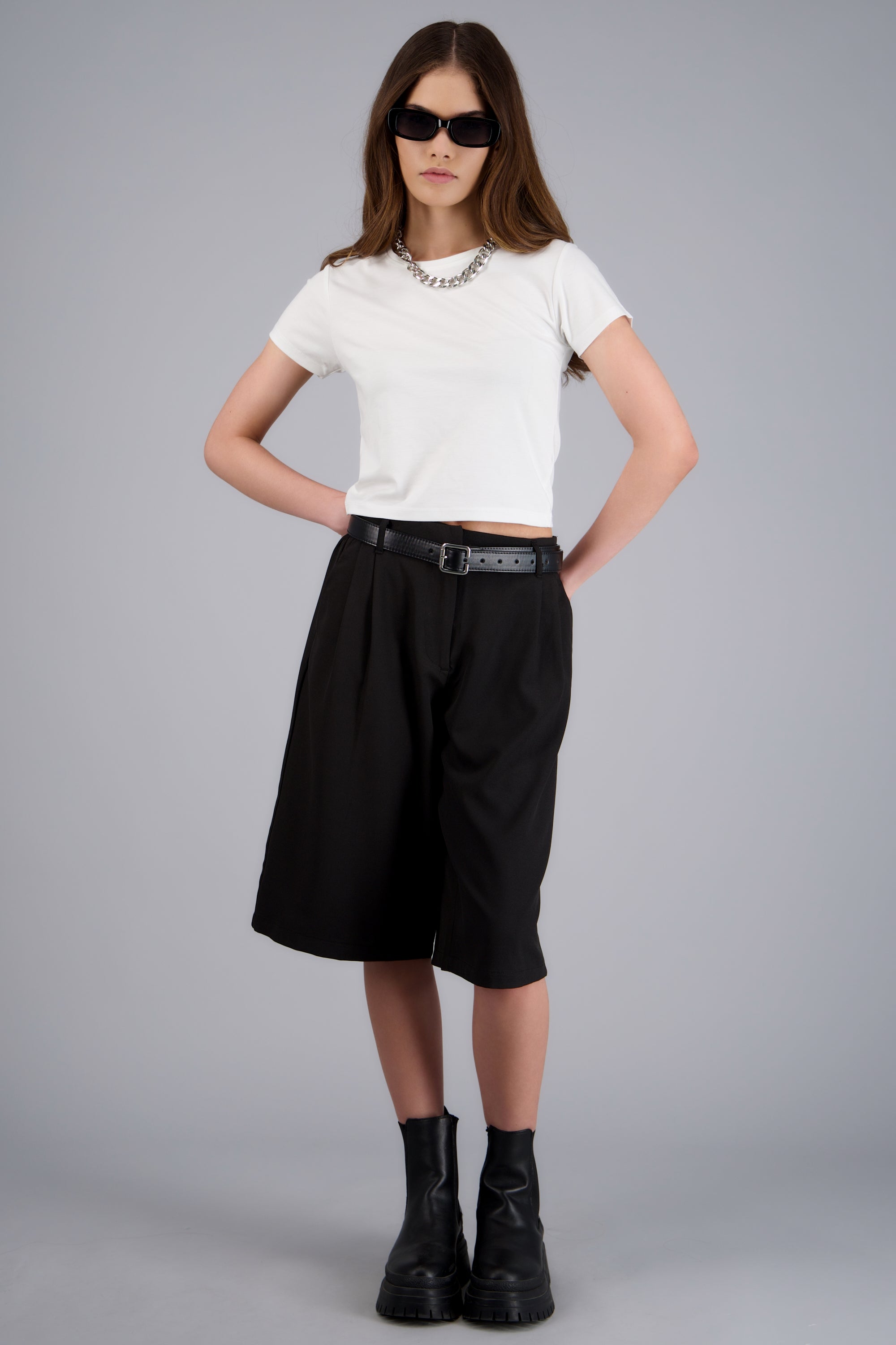 Short bermuda liso NEGRO