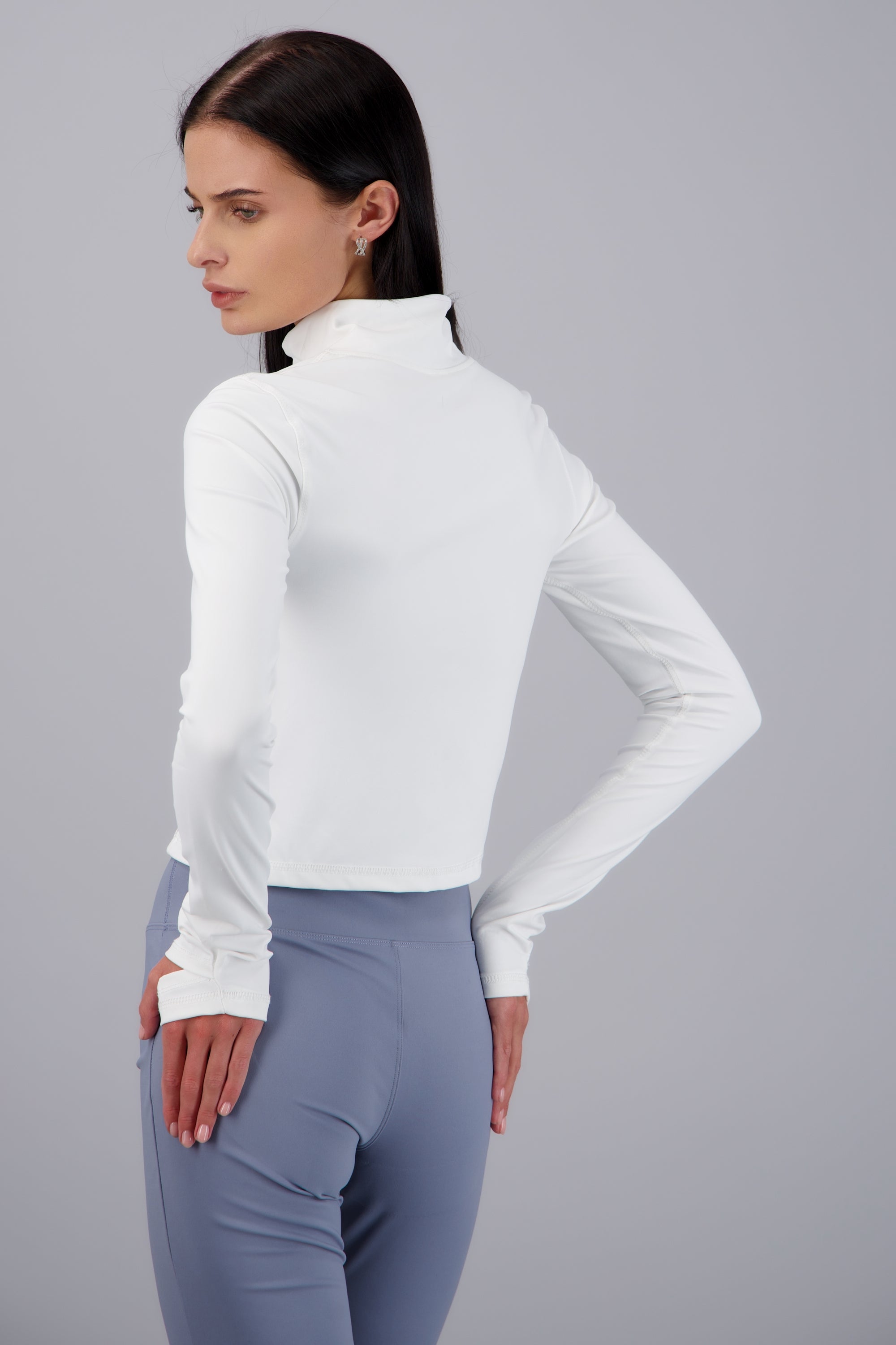 Chamarra active detalle contraste BLANCO COMBO