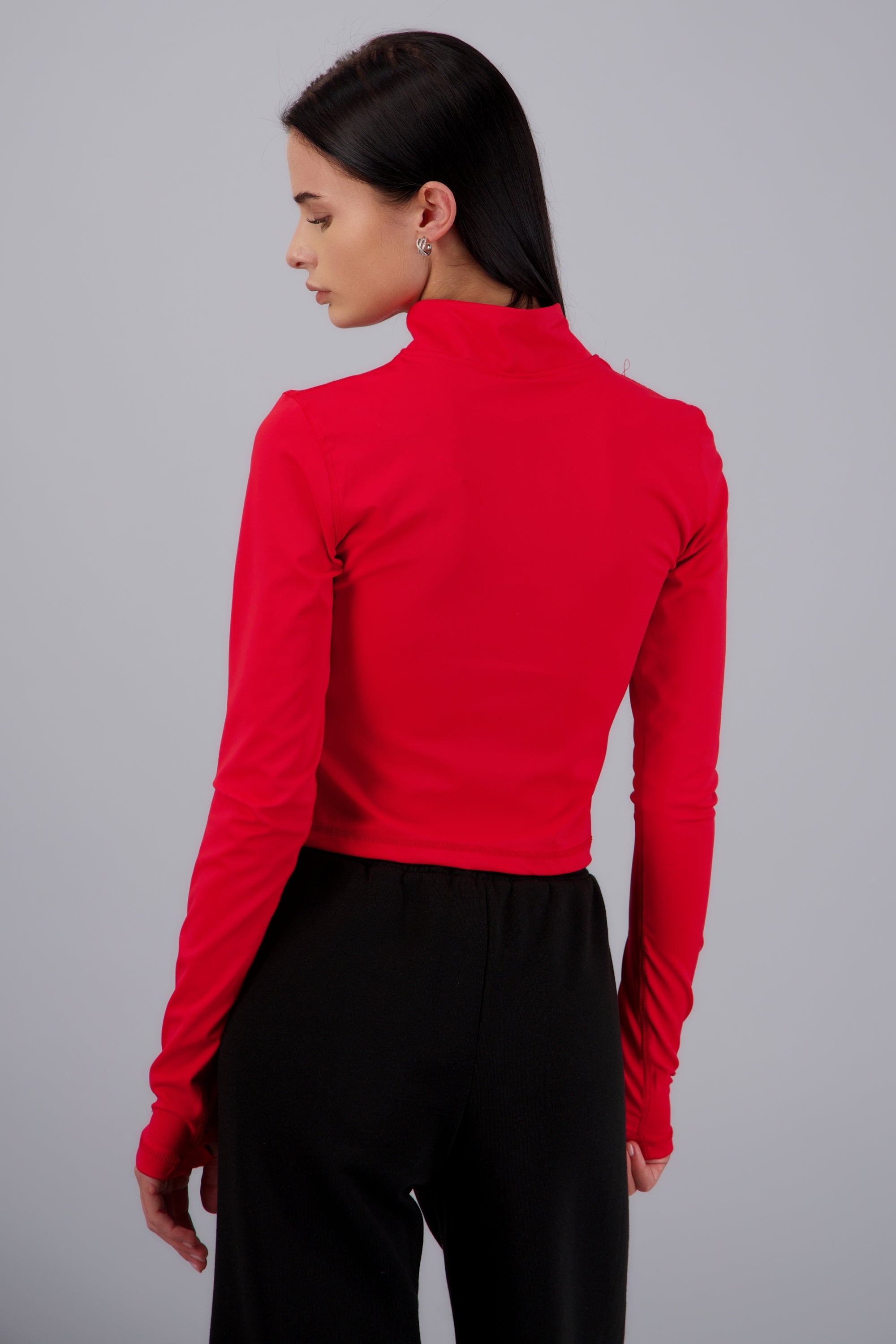 Chamarra active detalle contraste ROJO COMBO