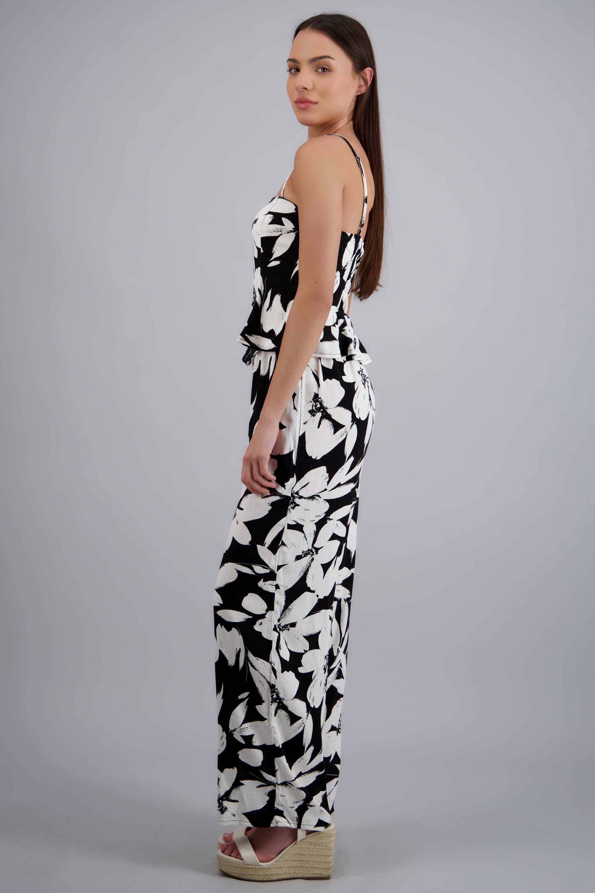 Jumpsuit estampado floral NEGRO COMBO