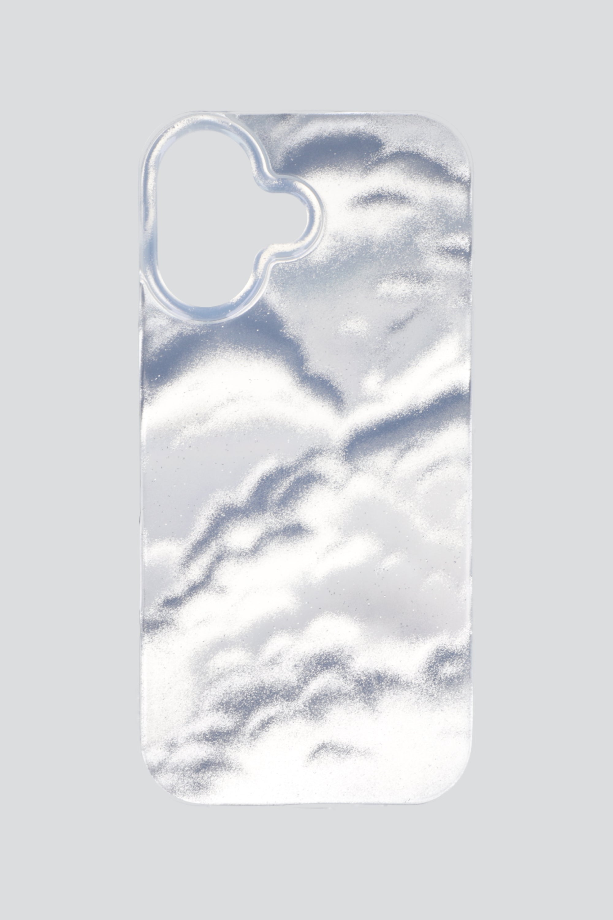 Funda iph 17 nube metálica PLATA