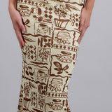 FALDA MAXI LINO ESTAMPADO