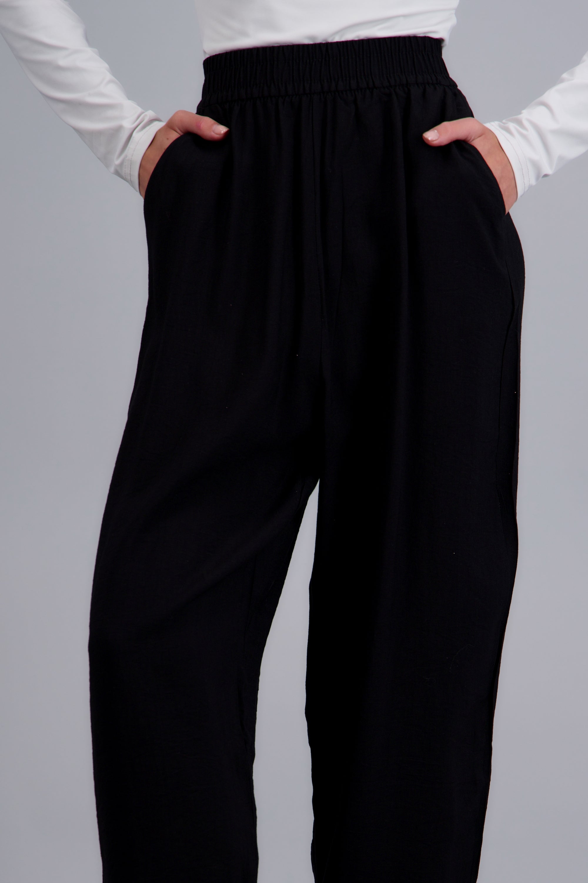 Pantalon pretina resorte NEGRO