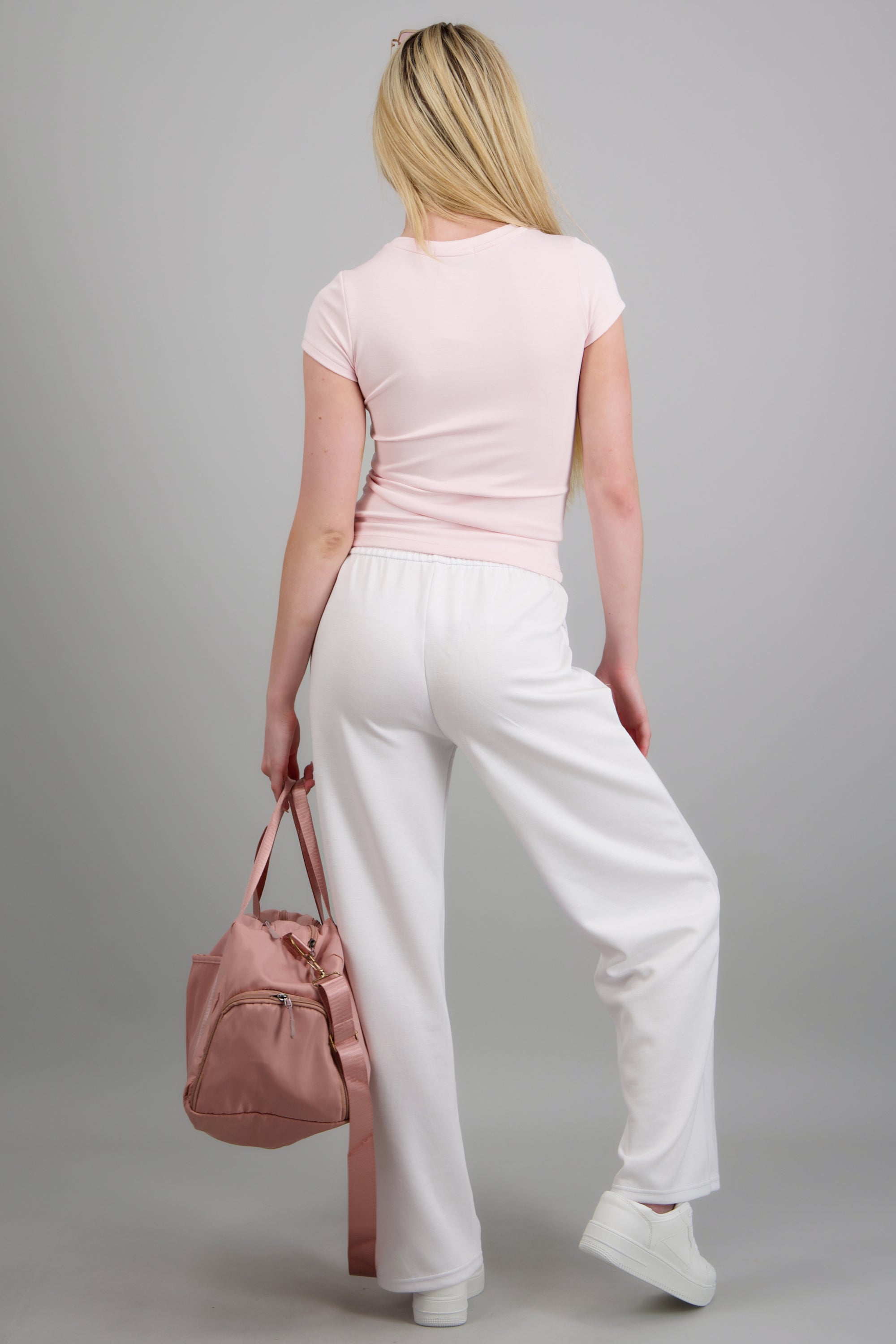 Pants lisos detalle pretina BLANCO
