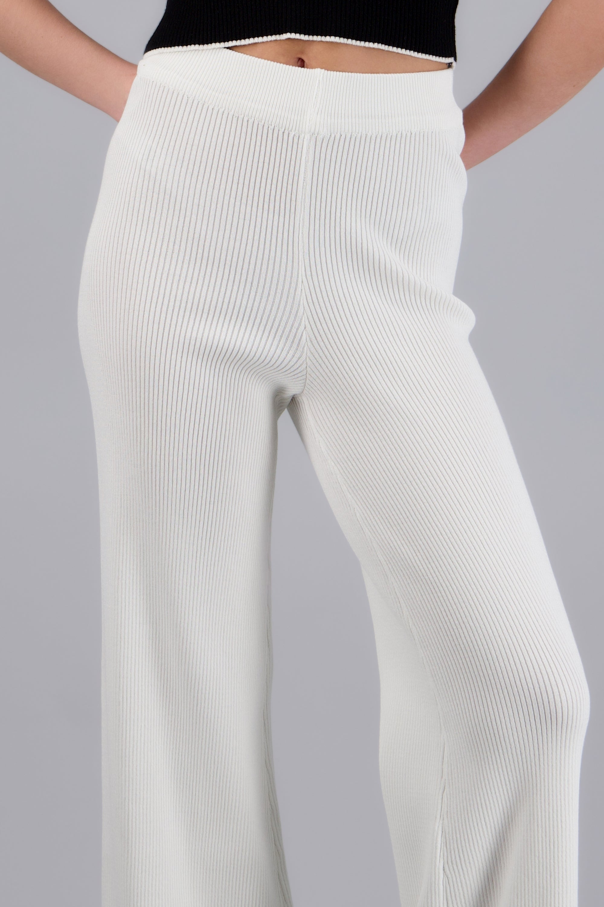 pantalon tejido wide leg HUESO