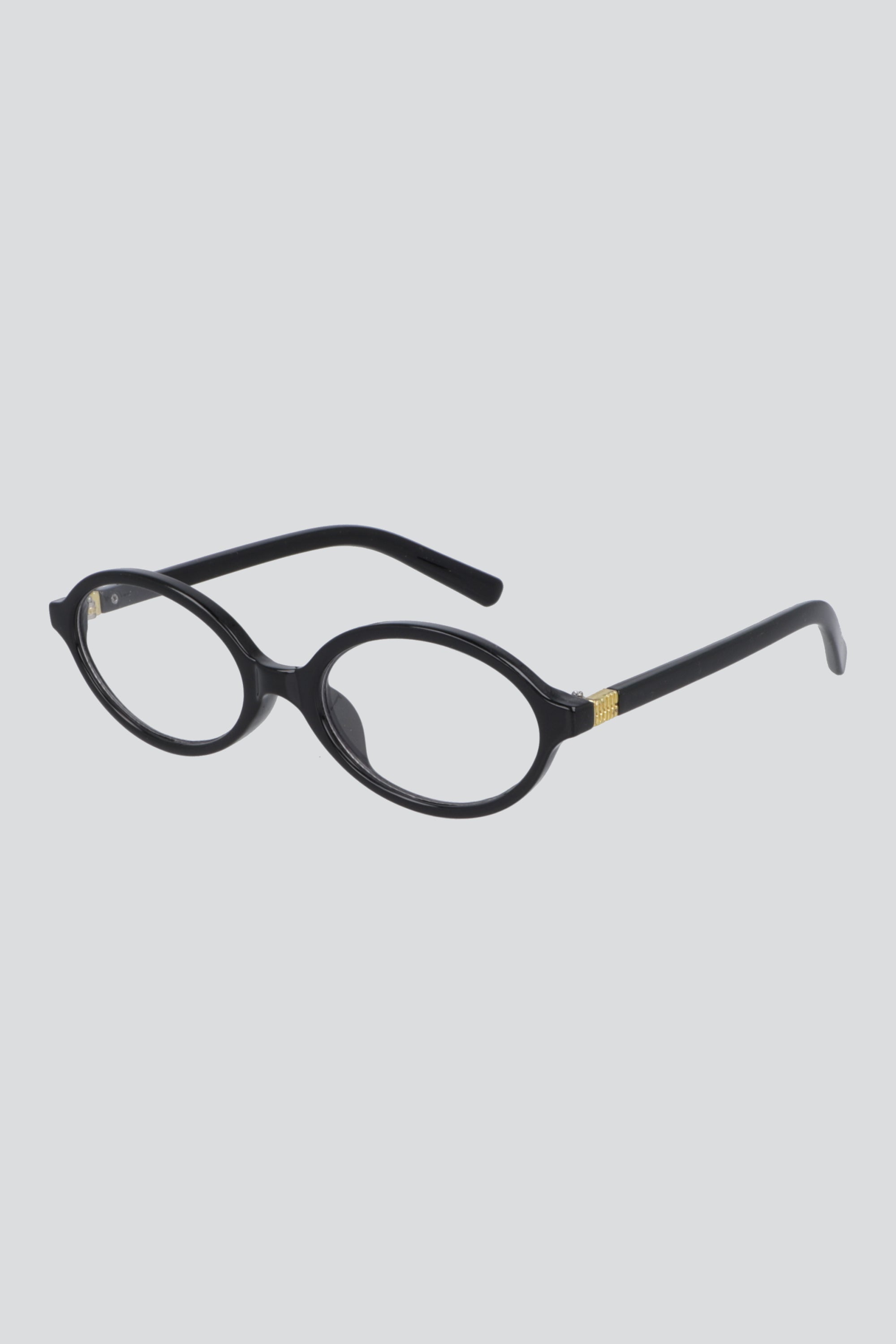 Lentes ovalados marco acetato luz azul NEGRO