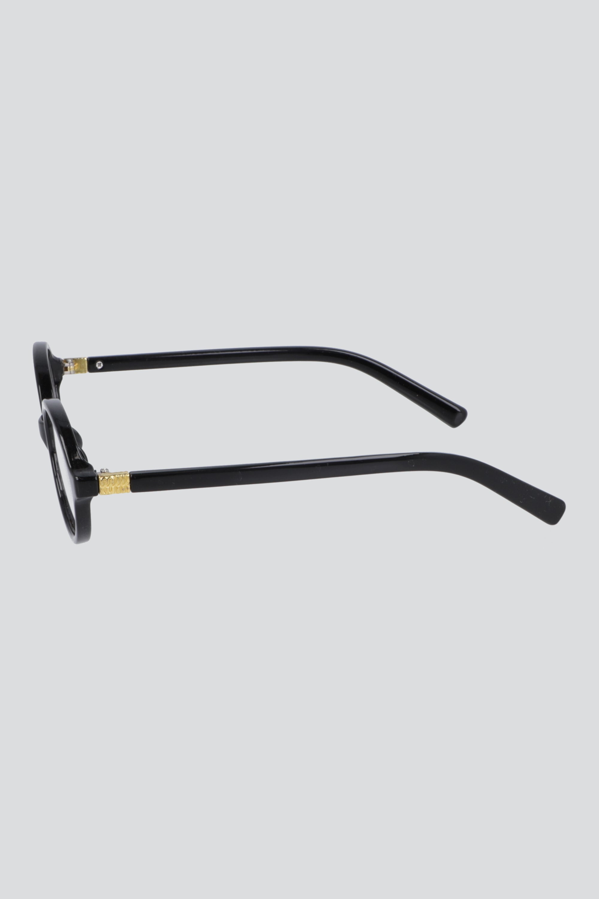 Lentes ovalados marco acetato luz azul NEGRO