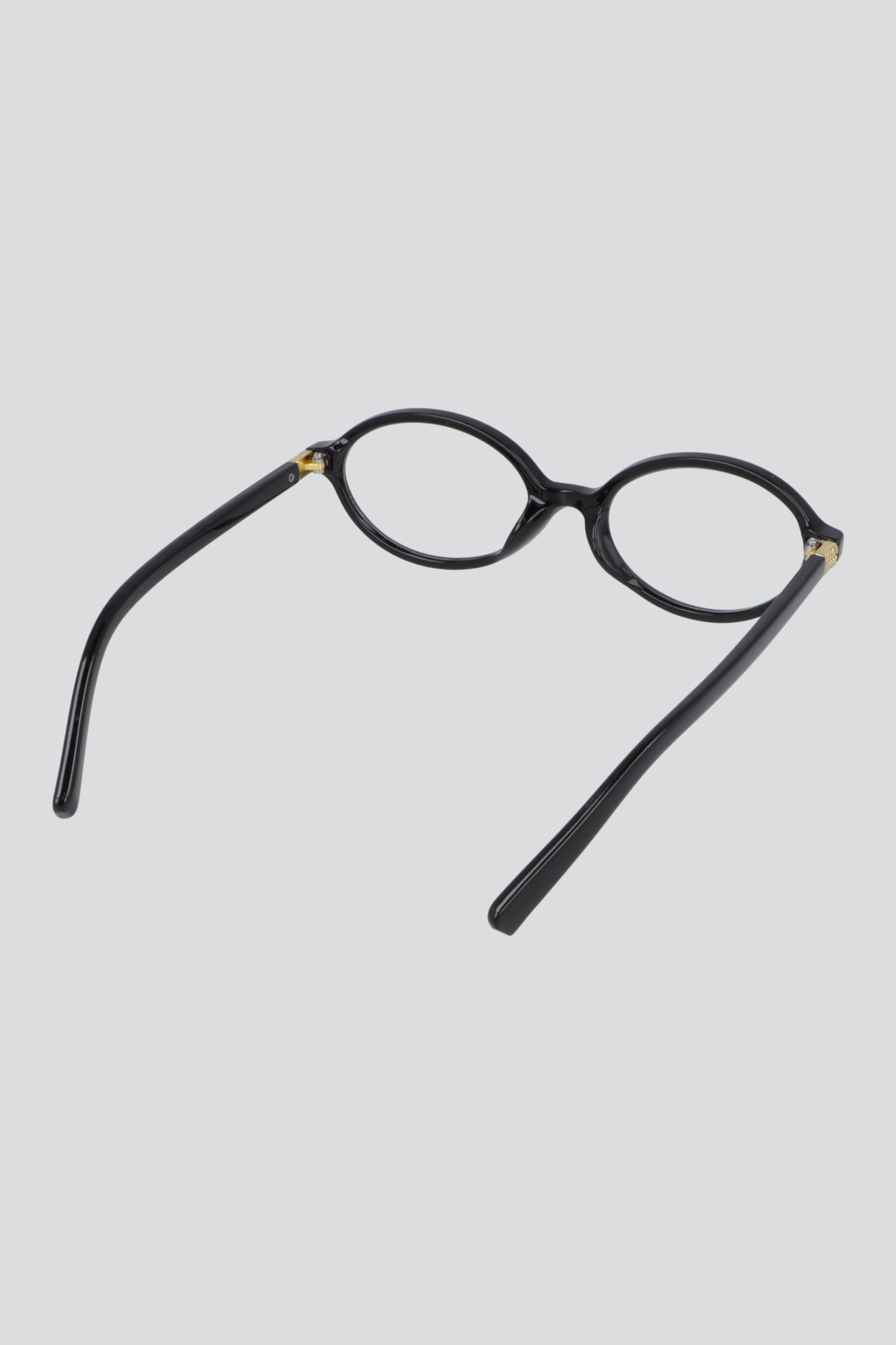 Lentes ovalados marco acetato luz azul NEGRO