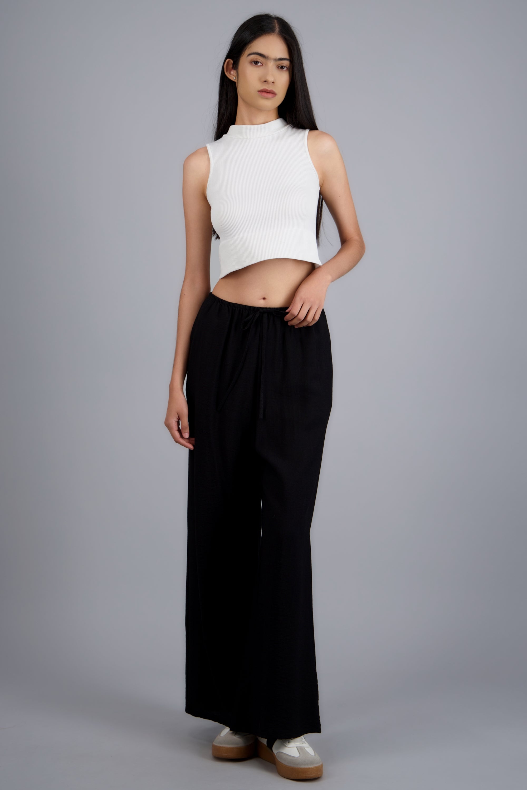 Pantalon ligero pretina ajustable NEGRO