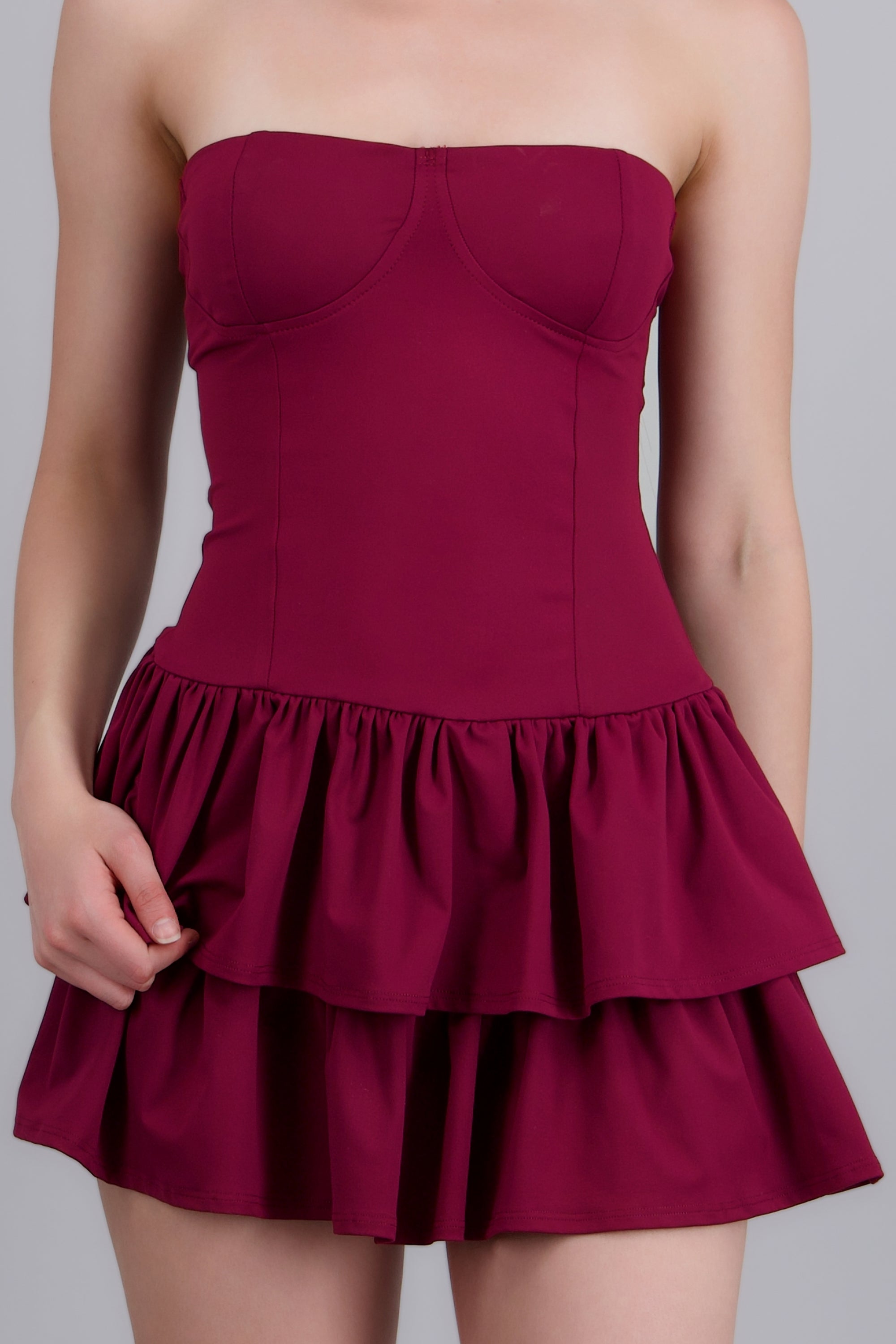 Vestido strapless olanes VINO