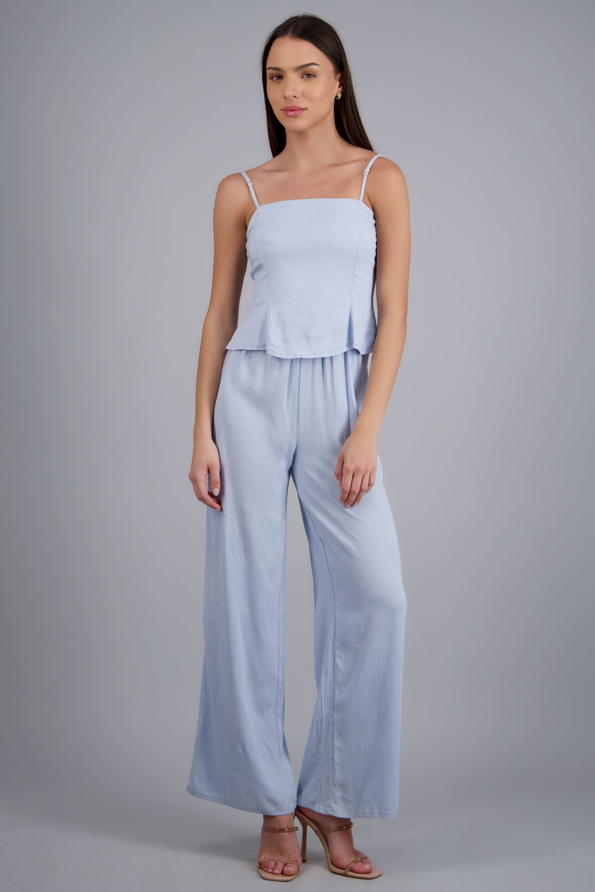 jumpsuit corte amplio fluido AZUL PASTEL