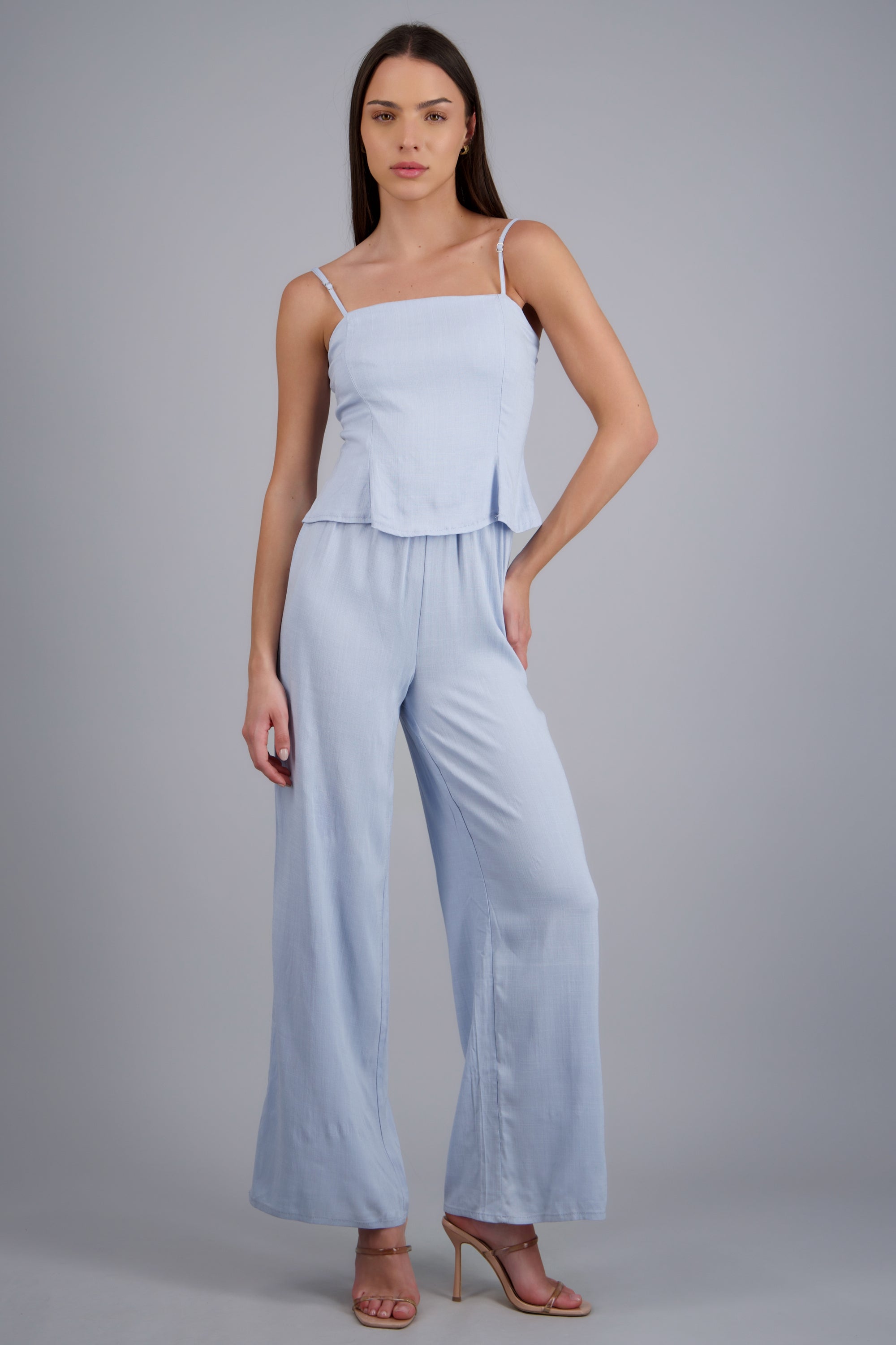 jumpsuit corte amplio fluido AZUL PASTEL