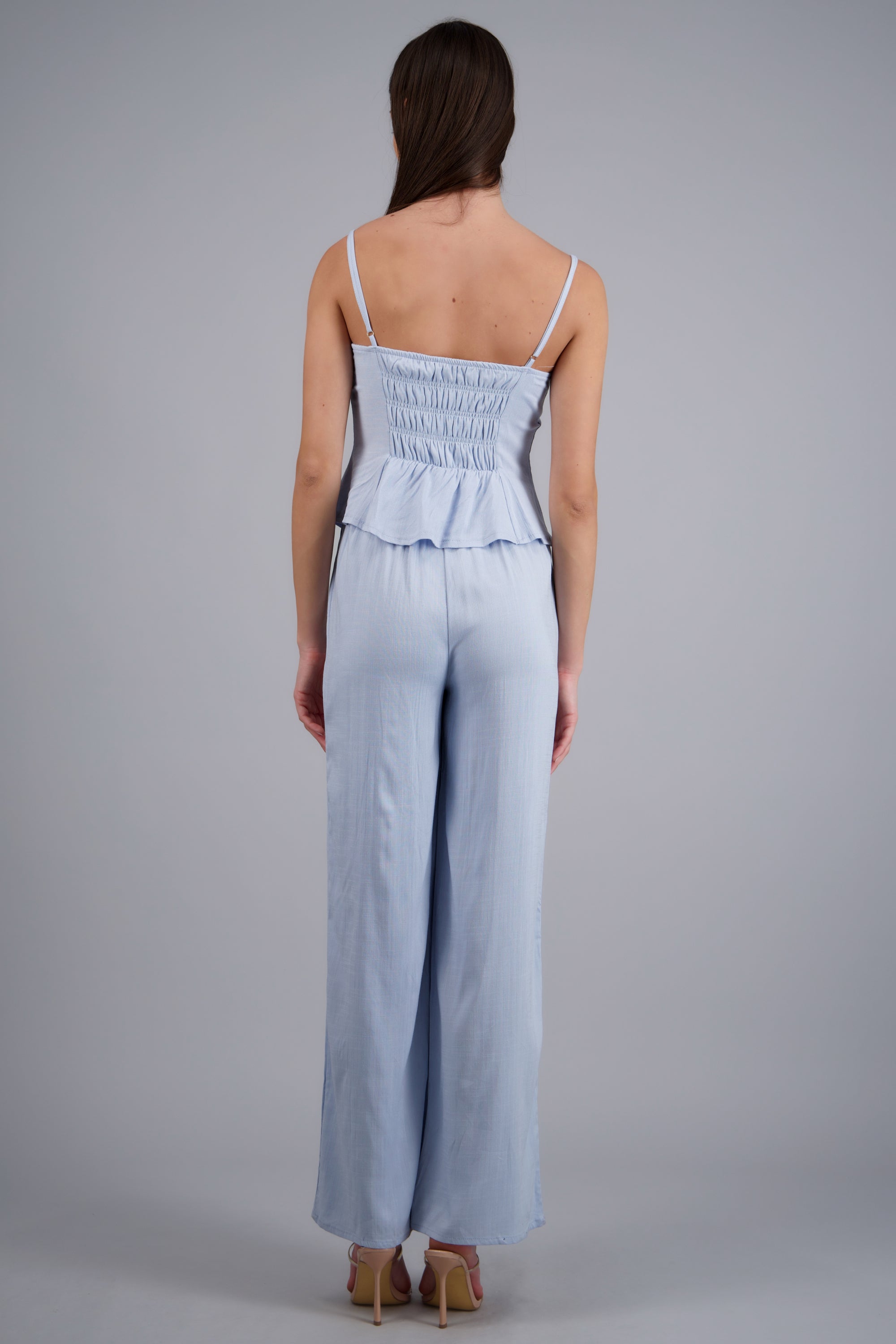 jumpsuit corte amplio fluido AZUL PASTEL