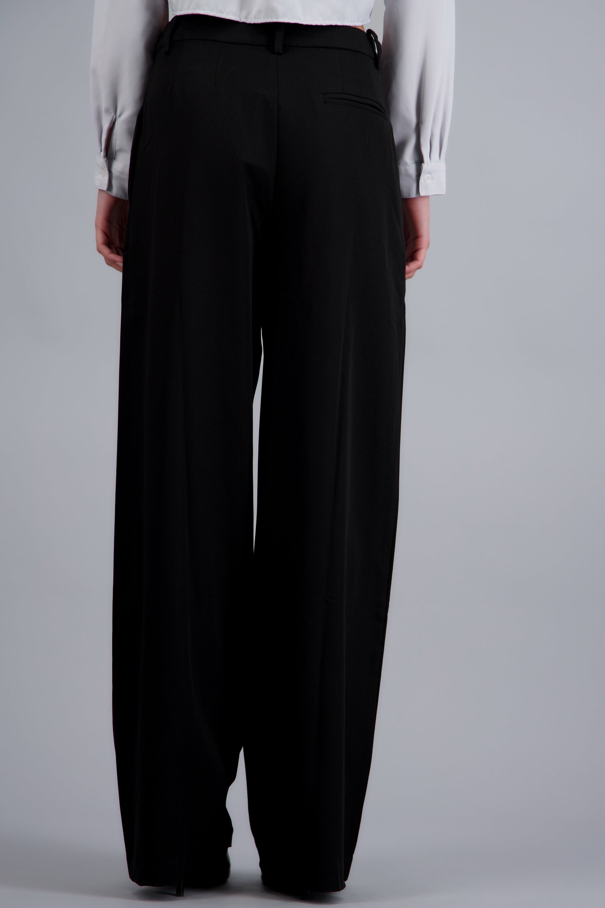 Pantalon liso pinzas NEGRO