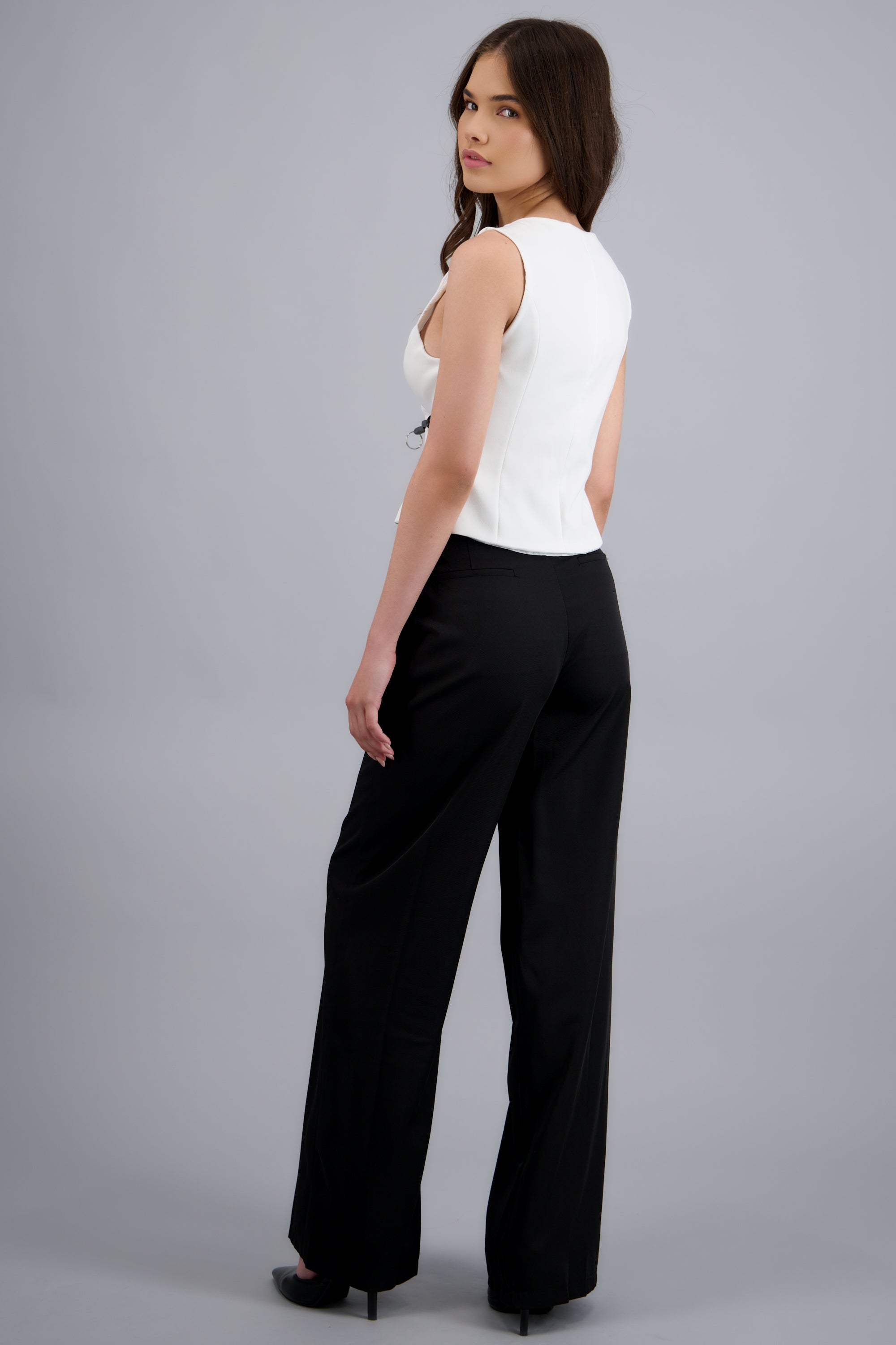 Pantalon liso basico NEGRO