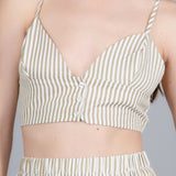 Top corto estampado rayas